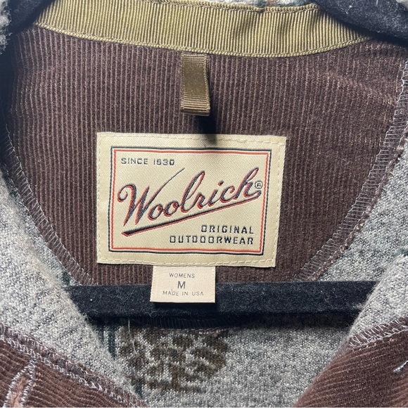 Woolrich Women’s Brown Wool Blend Pinecone Fleece Barn Jacket in size M - Picture 3 of 7